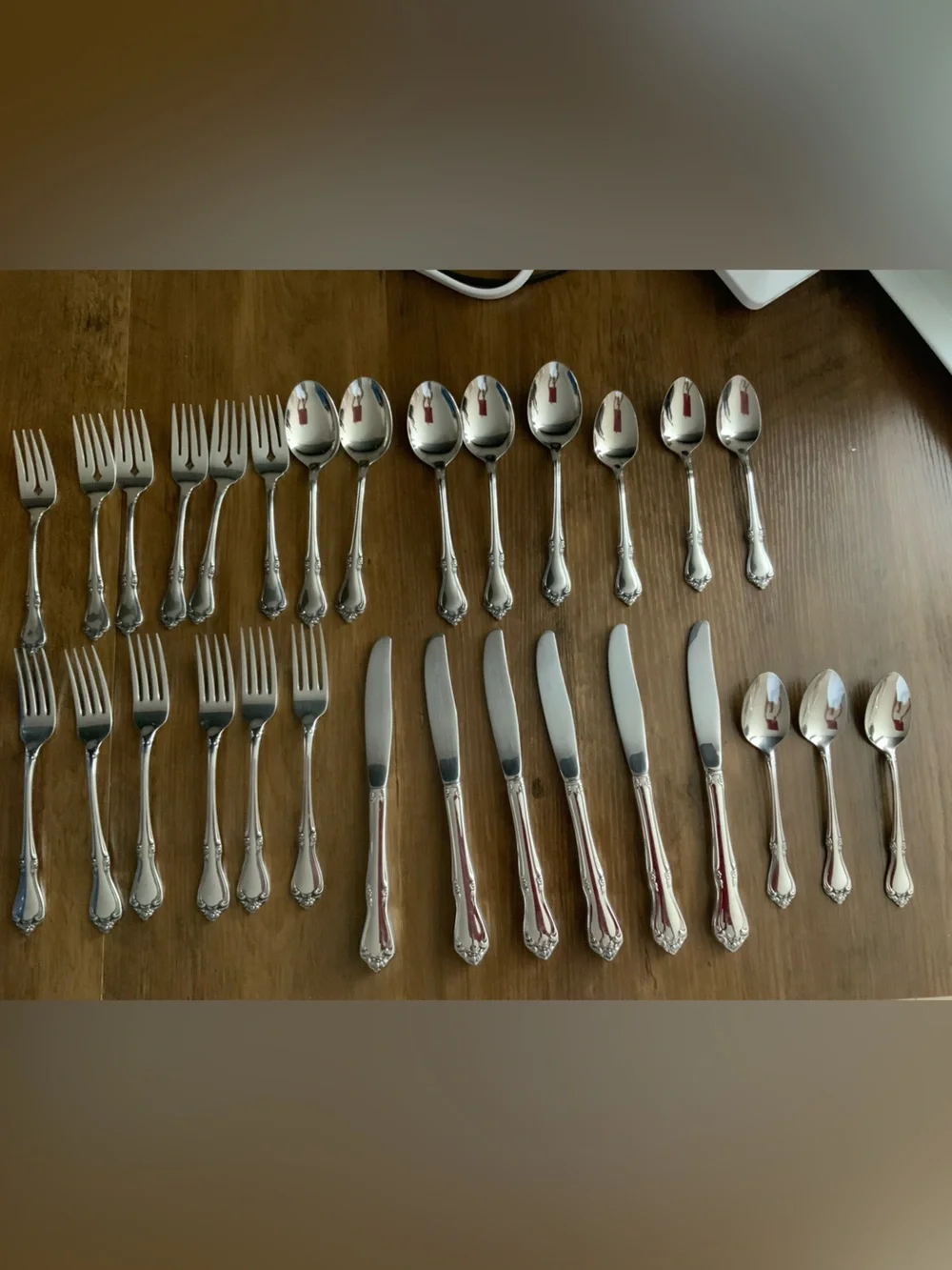 Oneida OneidaCraft Deluxe CHATEAU 30 Pcs Lot Stainless Flatware USA Vintage